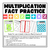 Multiplication Fact Fluency Fun Practice | Fact Strips | G