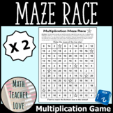 Multiplication Fact Fluency Game 2s: Maze Race x2