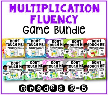 Preview of Multiplication Fact Practice and Fluency Games BUNDLE | ALL Facts 0-12