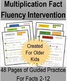 Multiplication Fact Fluency Intervention 36 Pages Complete