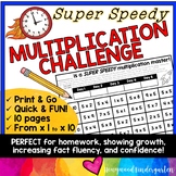 Multiplication Fact Fluency Math Game : for homework , mat