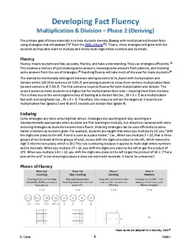 Preview of Multiplication Fact Fluency, Phase 2 - Teacher Guide