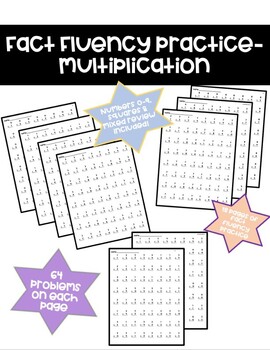 Preview of Multiplication Fact Fluency Practice
