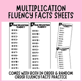 Multiplication Fact Fluency Practice Sheets | Intermediate