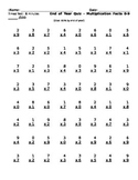 Multiplication Fact Fluency Test