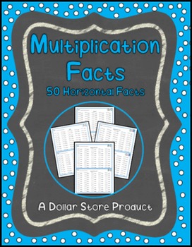 Preview of Multiplication Fact Fluency Timed Tests - Horizontal 50