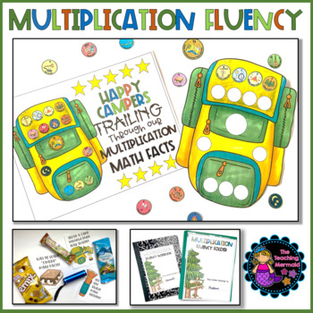 Preview of Multiplication Fact Fluency Timed Tests Notes and More Camp Theme