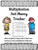 Multiplication Fact Fluency Trackers