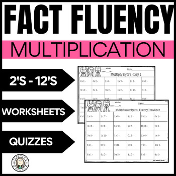 Preview of Multiplication Worksheets | Fact Fluency Practice and Quizzes | 3rd Grade Math