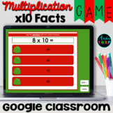 Multiplication Fact Fluency x10 Facts Digital Game Christm