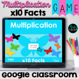 Multiplication Fact Fluency x10 Facts Digital Game Spring Theme