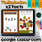 Multiplication Fact Fluency x2 Facts Digital Game Fall Theme