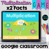 Multiplication Fact Fluency x2 Facts Digital Game Spring Theme
