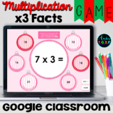 Multiplication Fact Fluency x3 Facts Digital Game Christmas Theme