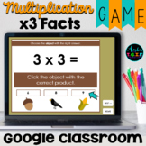 Multiplication Fact Fluency x3 Facts Digital Game Fall Theme