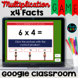 Multiplication Fact Fluency x4 Facts Digital Game Christmas Theme