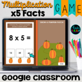 Multiplication Fact Fluency x5 Facts Digital Game Fall Theme