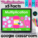 Multiplication Fact Fluency x5 Facts Digital Game Spring Theme