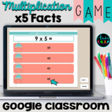 Multiplication Fact Fluency x5 Facts Digital Game Winter Theme