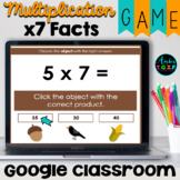 Multiplication Fact Fluency x7 Facts Digital Game Fall Theme