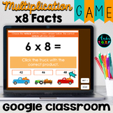 Multiplication Fact Fluency x8 Facts Digital Game Fall Theme