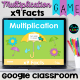 Multiplication Fact Fluency x9 Facts Digital Game Spring Theme