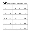 Multiplication Fact Game I