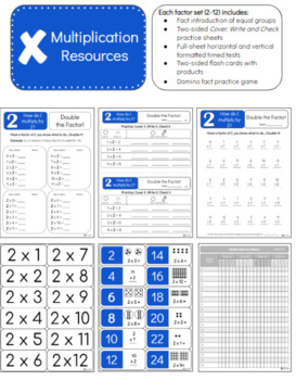 Preview of Multiplication Fact Practice: Based on Copy, Cover, Compare Strategy