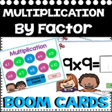 Multiplication Fact Practice By Factor- BOOM CARDS- Digital