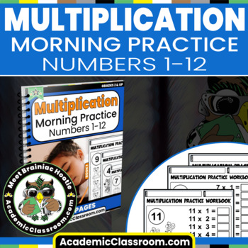 Preview of Multiplication Fact Practice Daily Morning Practice Worksheets