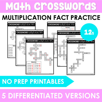 Preview of Multiplication Fact Practice - Math Fact Fluency Activities (12s)