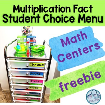 Preview of Multiplication Fact Practice Student Choice Menu for Math Centers