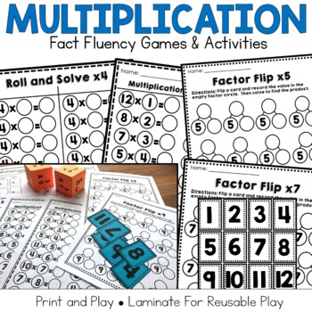 Multiplication Fact Practice Bundle: 8 Hands-On Math Activities | TpT