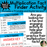 Multiplication Fact Practice for Back to School