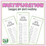 Multiplication Fact - Timed Fluency Quizzes
