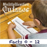 Multiplication Facts Tests 0-12: Times-Tables Quizzes Bundle