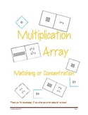 Multiplication Fact and Array Matching or Concentration Game