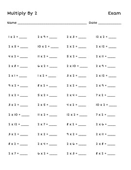 Preview of Multiplication Facts