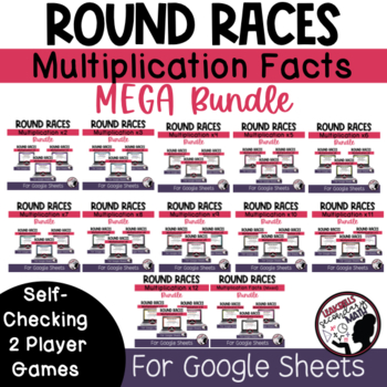 Preview of Multiplication Facts | 2 Player Games | MEGA BUNDLE | Google Sheets