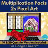 Multiplication Facts 2s Christmas Math Pixel Art Mystery Picture