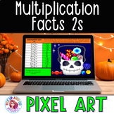 Multiplication Facts 2s Halloween Math Pixel Art Google Sheets