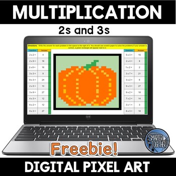 Preview of Multiplication Facts 2s and 3s Digital Pixel Art