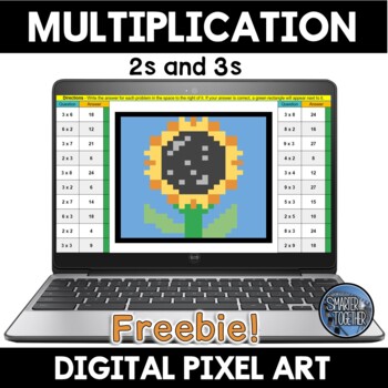Preview of Multiplication Facts 2s and 3s Digital Pixel Art
