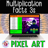 Multiplication Facts 3s Halloween Math Pixel Art Google Sheets