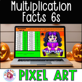 Multiplication Facts 6s Halloween Math Pixel Art Google Sheets