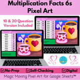 Multiplication Facts 6s Valentines Day Math Pixel Art Myst