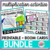 Multiplication Facts Activities 2's-12's Boom Cards™ and P