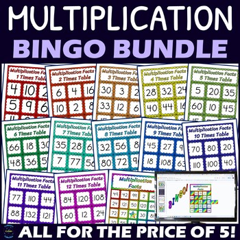 Preview of Times Table Activities BUNDLE - Multiplication Facts Bingo Games
