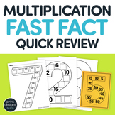 Multiplication Facts Quick Review - Pair with FREE Multipl