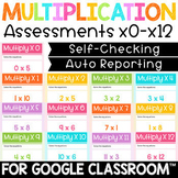 Multiplication Facts Assessments or Tests Self Grading Dig